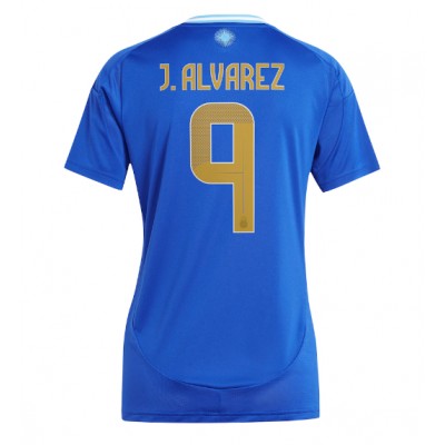 Fotbalové Dres Argentina Julian Alvarez #9 Dámské Venkovní Copa America 2024 Krátký Rukáv Fotbalové Dres Argentina Julian Alvarez #9 Dámské Venkovní Copa America 2024 Krátký Rukáv